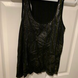 Black tank top with shiny design